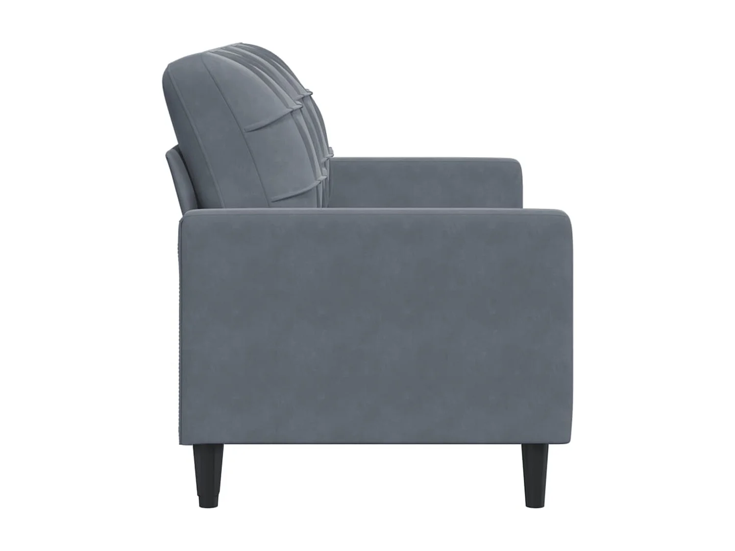 Sofá 2 plazas Gris oscuro 140 cm Terciopelo