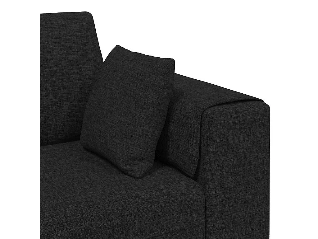 Stoffen bank met zwart kussen 208 cm stof