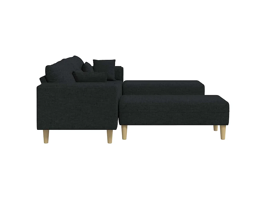 Divano in tessuto con cuscino nero 208 cm tessuto