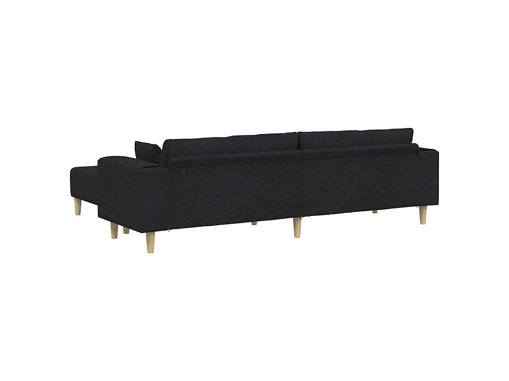 Divano in tessuto con cuscino nero 208 cm tessuto