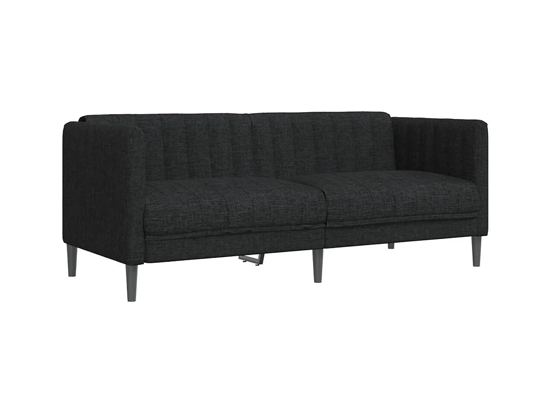 Sofá de 2 plazas de tela negra