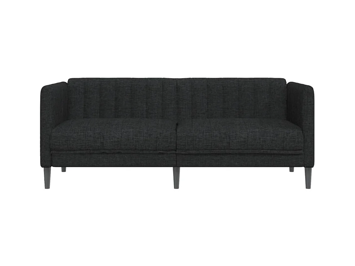 Sofá de 2 plazas de tela negra