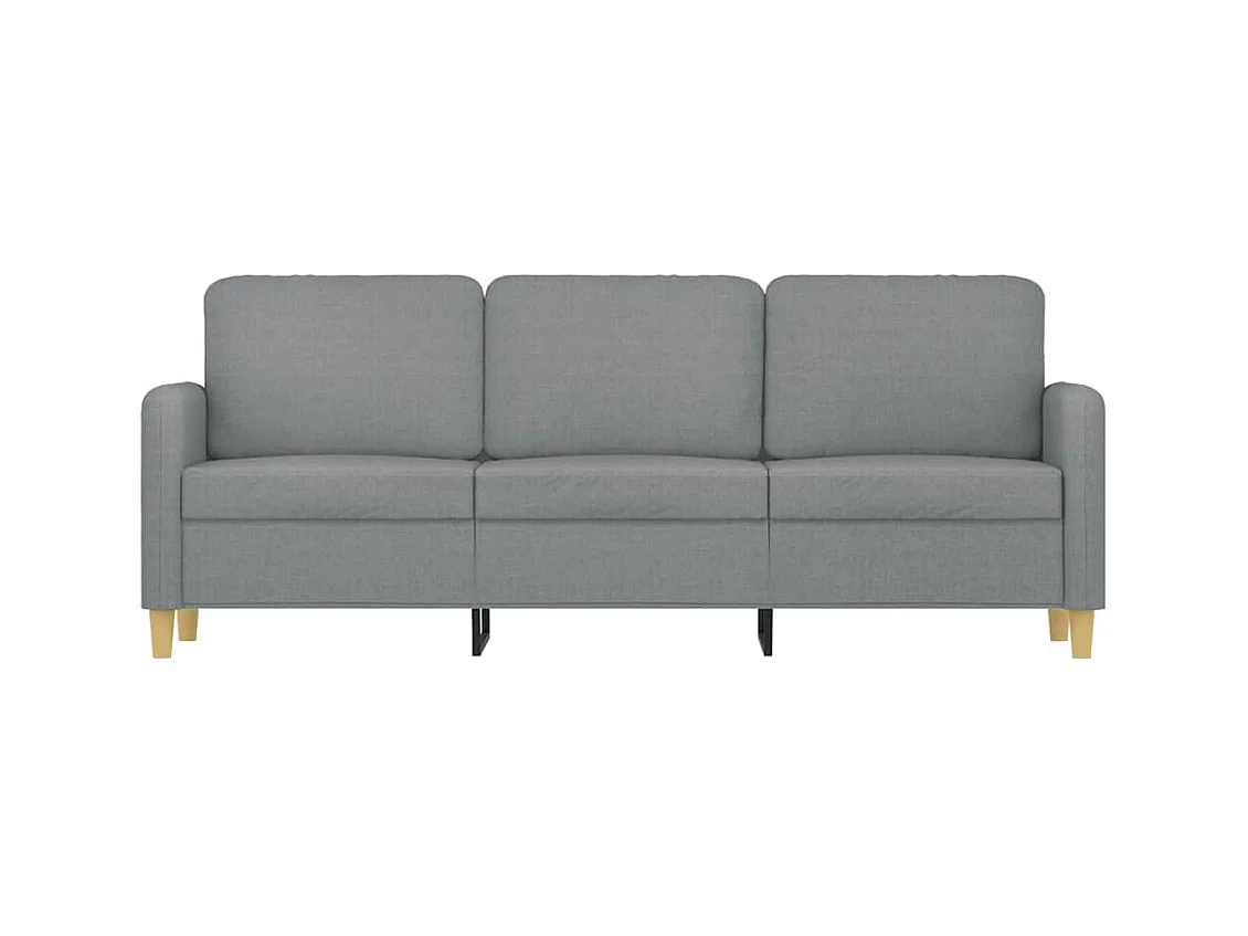 Canapé à 3 places Gris clair 180 cm Tissu