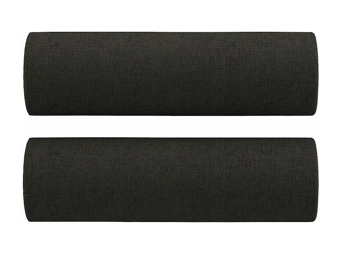 Conjunto de sofá de 3 piezas con cojines de tela negra