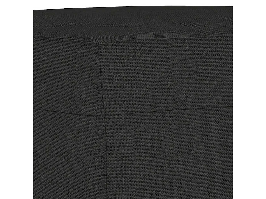 Conjunto de sofá de 3 piezas con cojines de tela negra