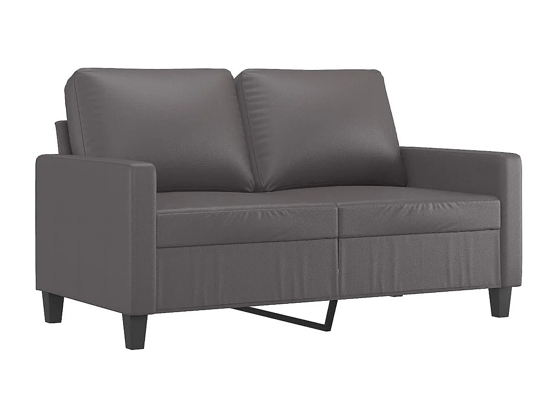 Ensemble de canapés 3 pcs avec coussins Gris Similicuir