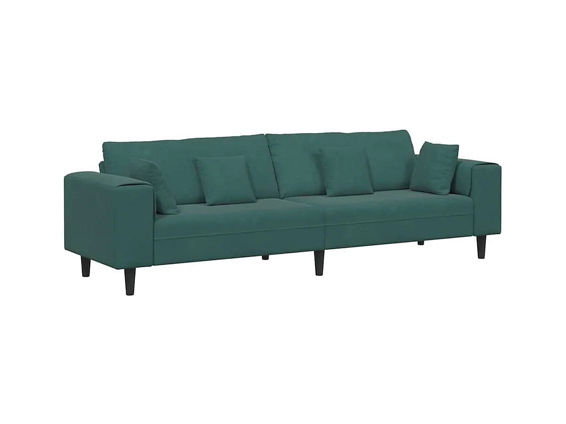 Fluwelen bank met kussen Donkergroen 208 cm Fluweel