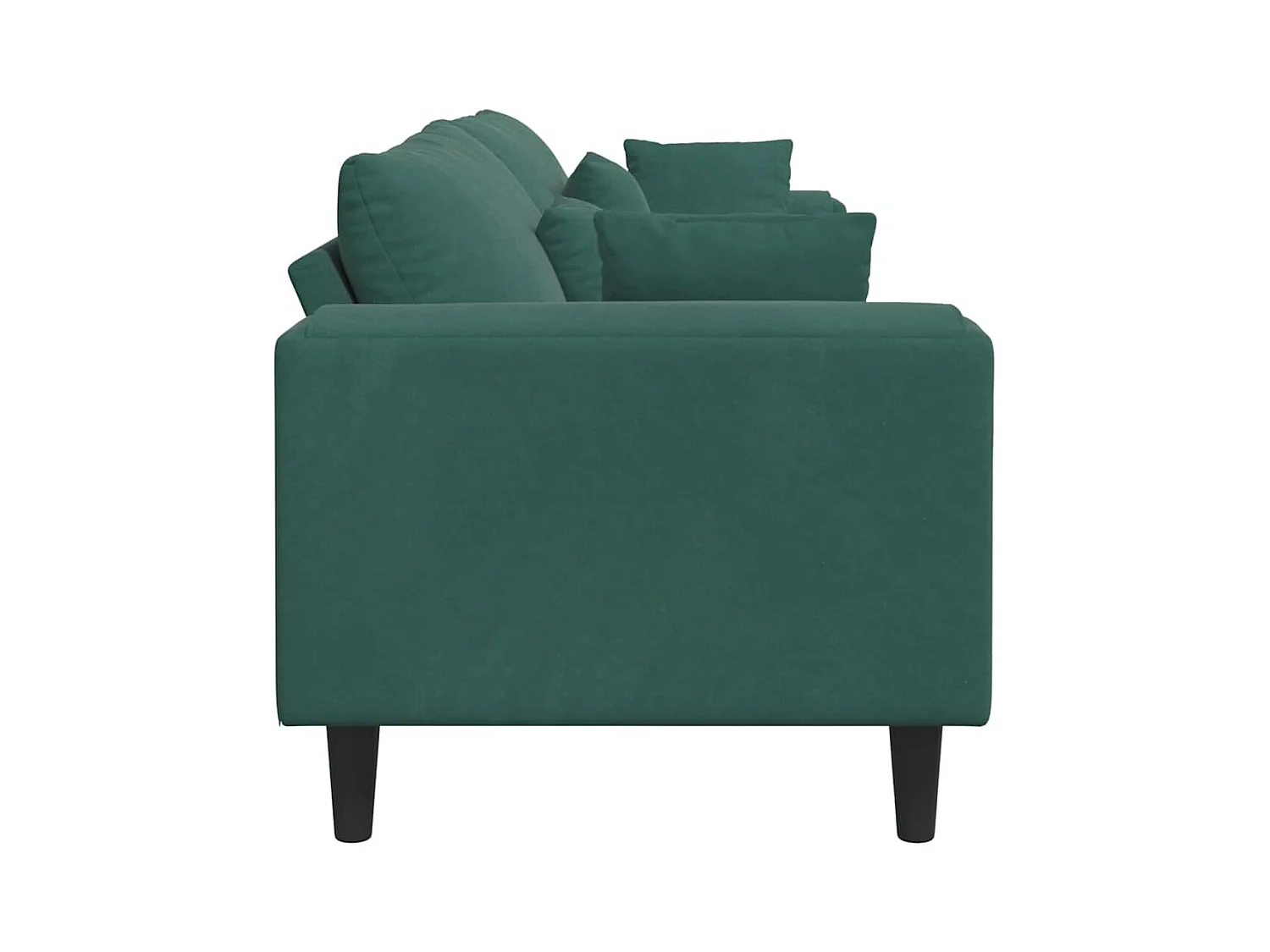 Fluwelen bank met kussen Donkergroen 208 cm Fluweel