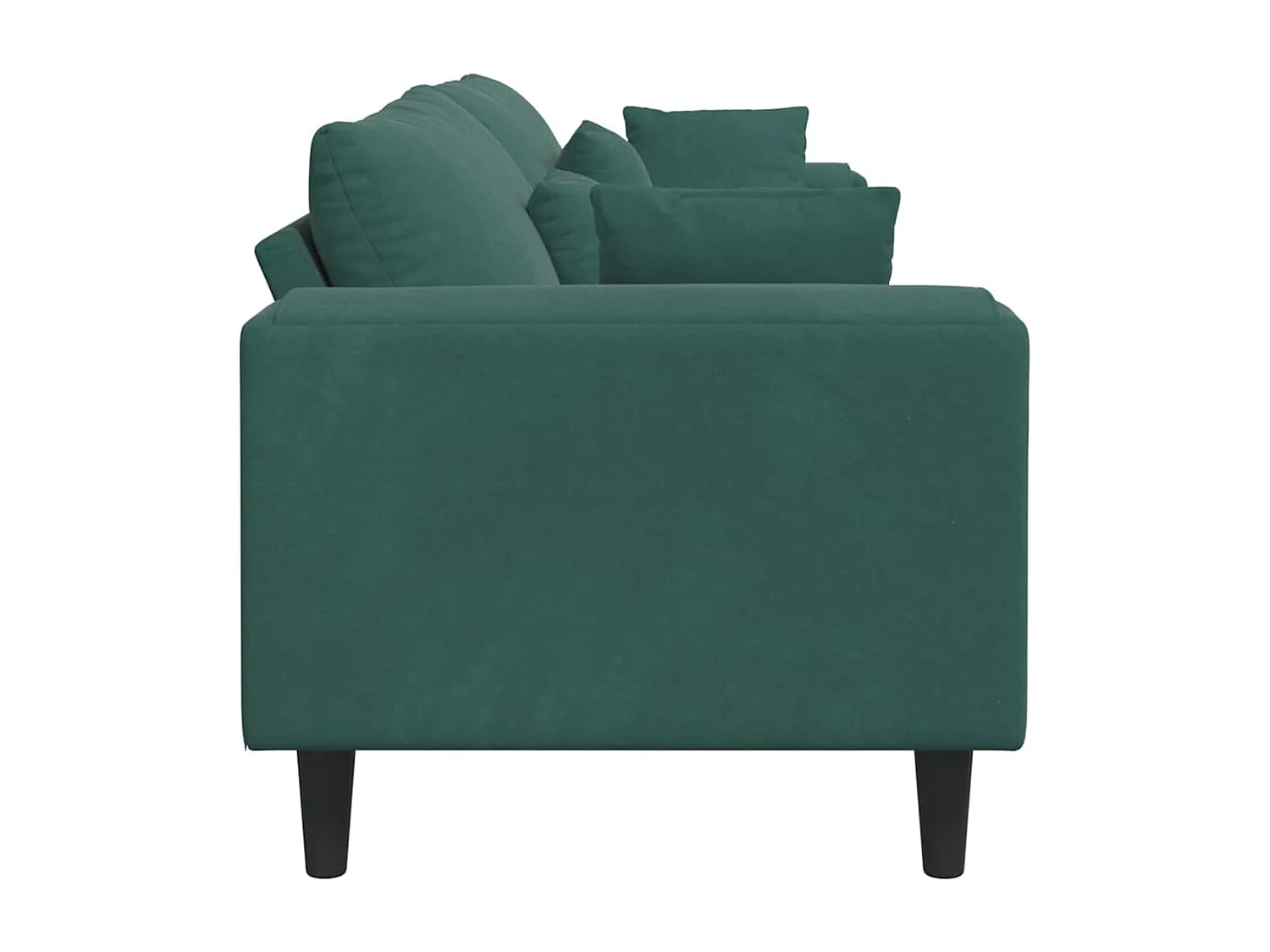 Sofá de terciopelo con cojín Verde oscuro 208 cm Terciopelo