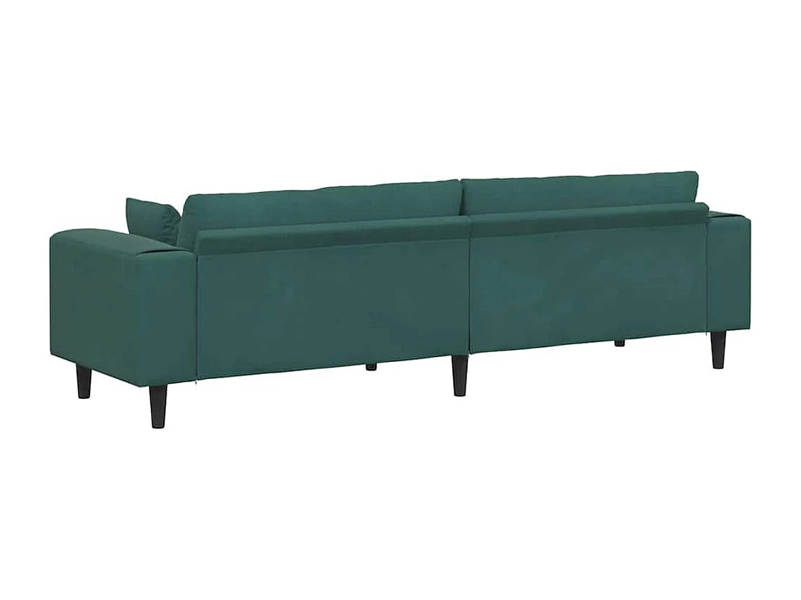 Sofá de terciopelo con cojín Verde oscuro 208 cm Terciopelo