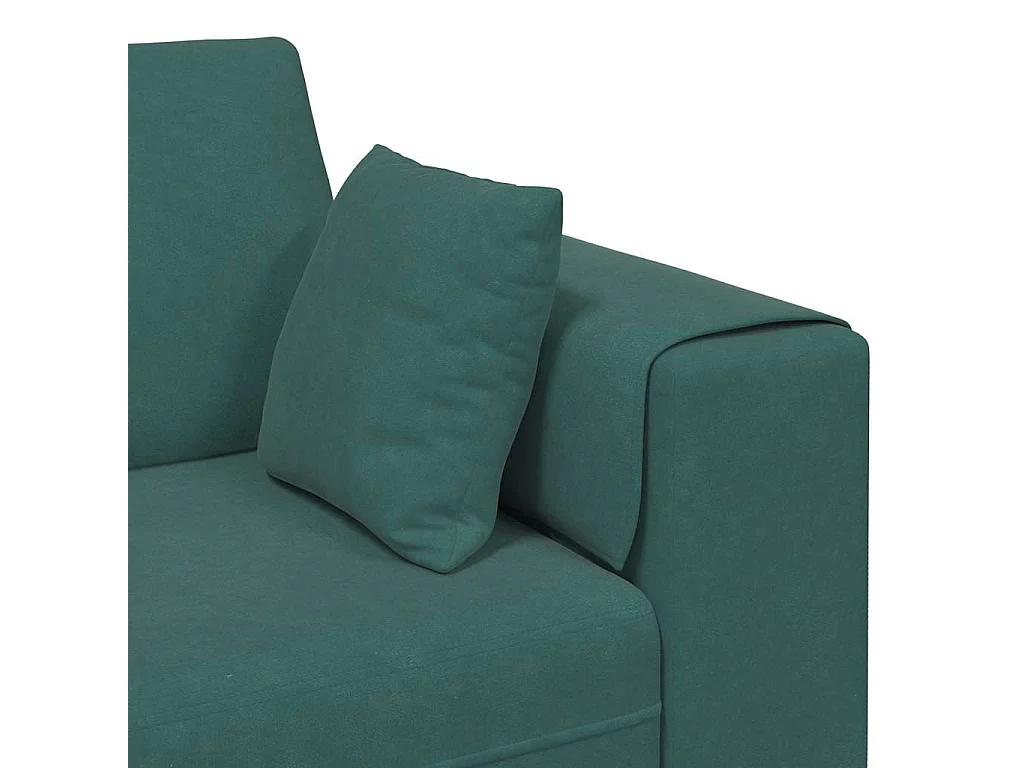 Sofá de terciopelo con cojín Verde oscuro 208 cm Terciopelo