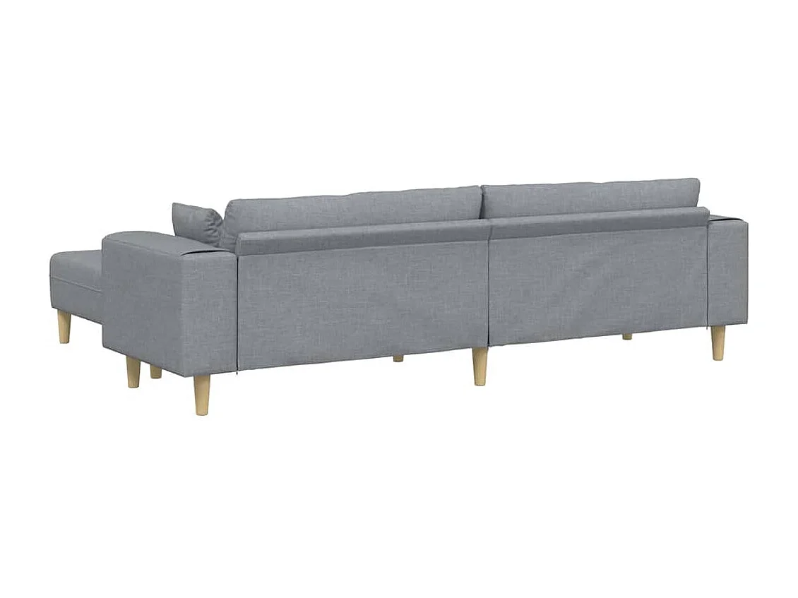 Sofa en tissu avec coussin Gris clair 208 cm tissu