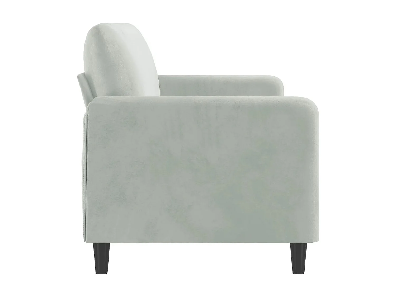Divano 3 posti Grigio chiaro 180 cm Velluto