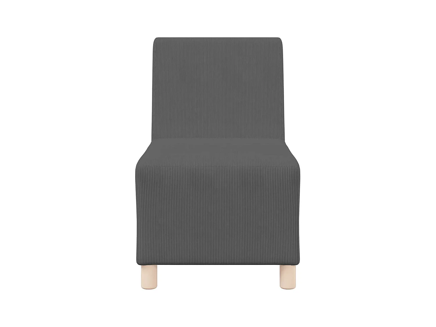 Unité de Sofa Modulaire Sans Accoudoirs Gris foncé