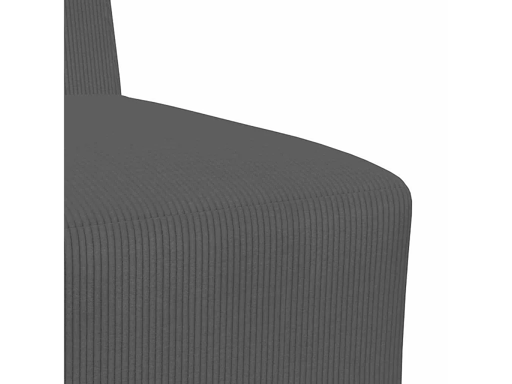 Divano componibile senza braccioli grigio scuro