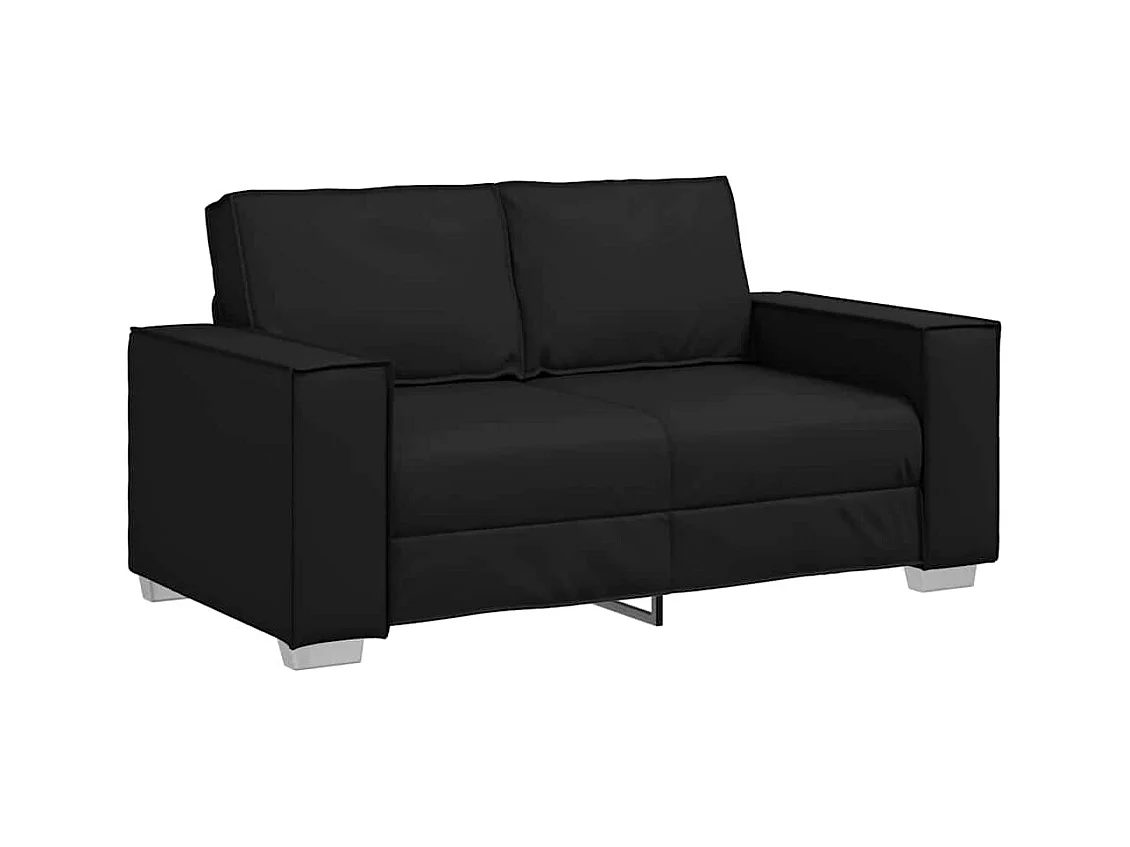 Divano poltrona nero 160 x 78 x 84 cm in similpelle