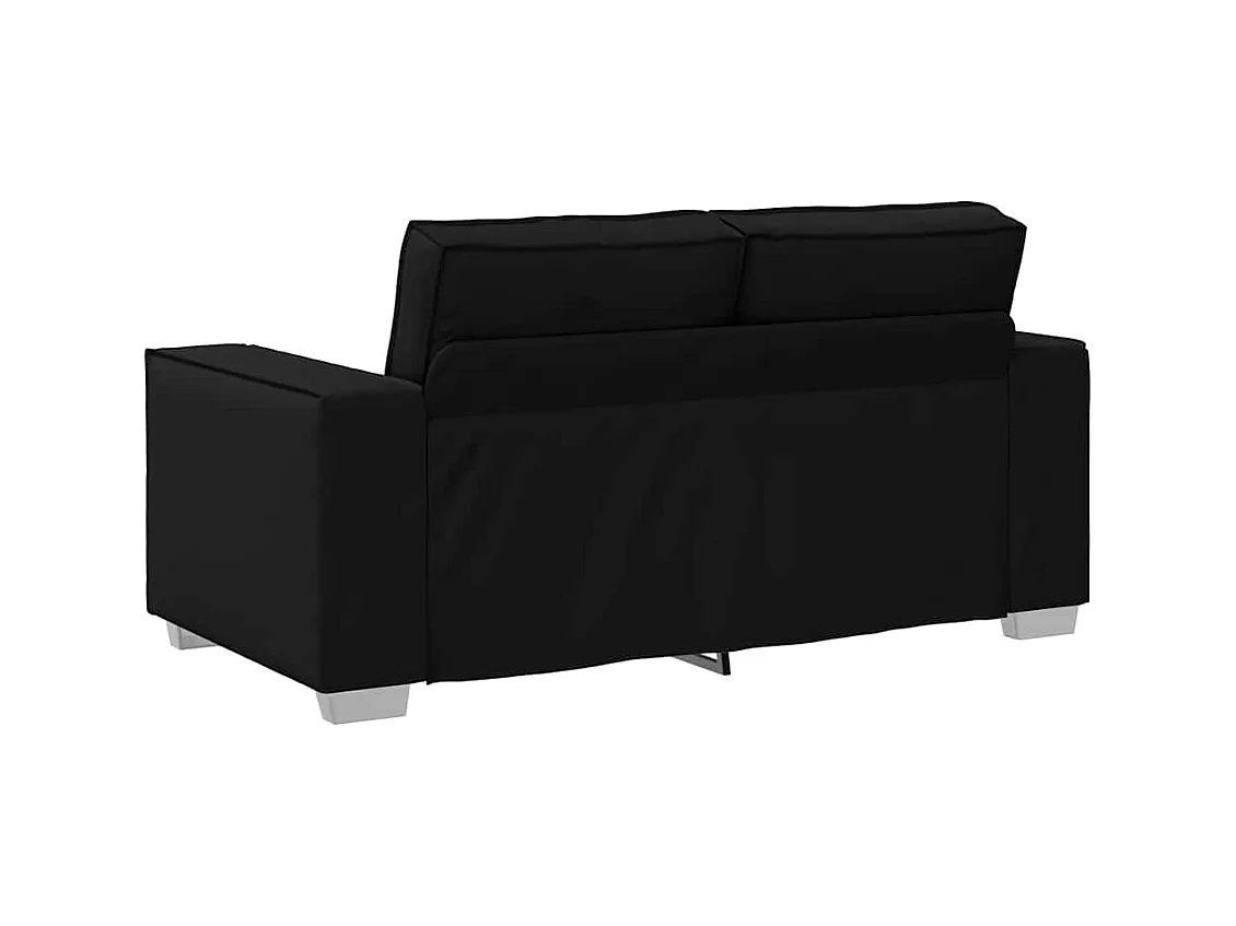 Divano poltrona nero 160 x 78 x 84 cm in similpelle