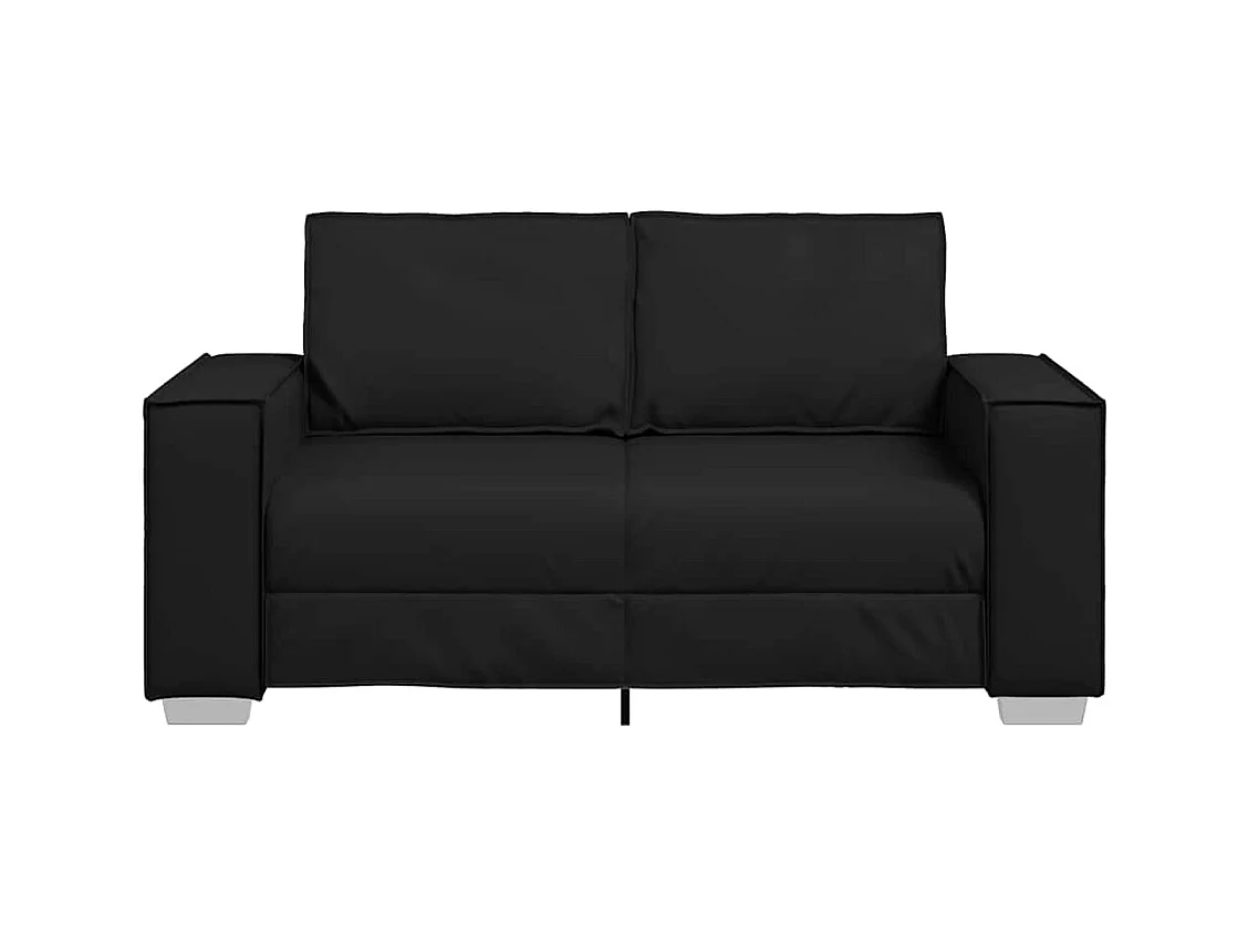 Divano poltrona nero 160 x 78 x 84 cm in similpelle