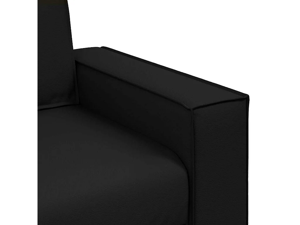 Divano poltrona nero 160 x 78 x 84 cm in similpelle
