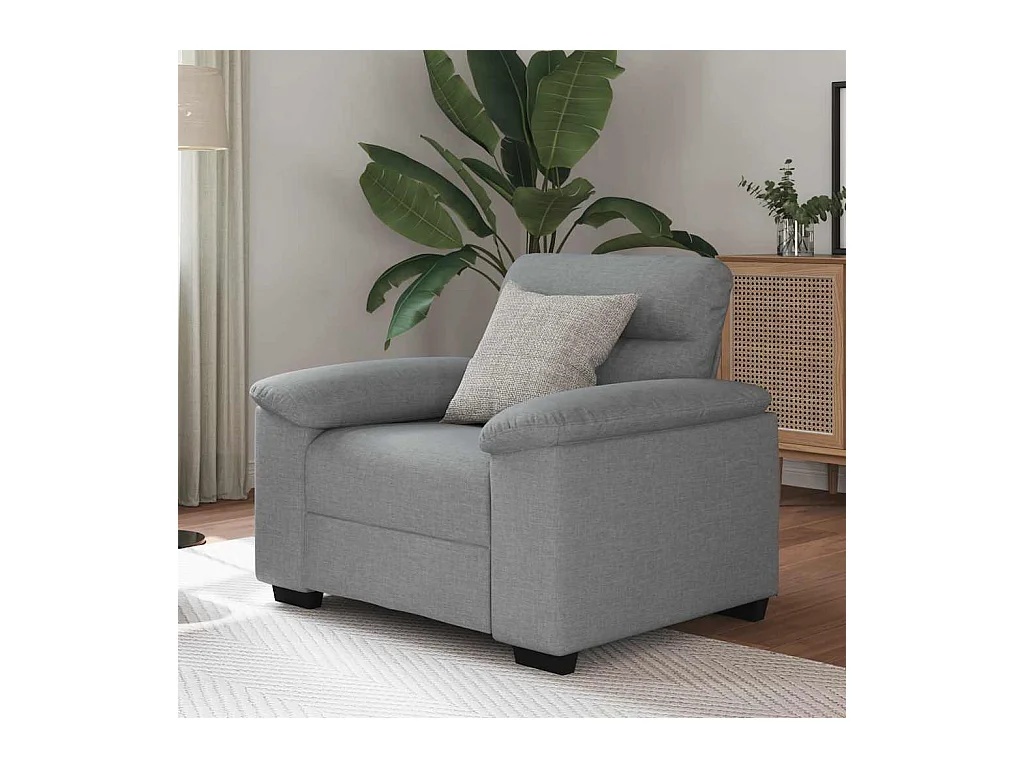 Lichtgrijze stoffen fauteuil 60 cm