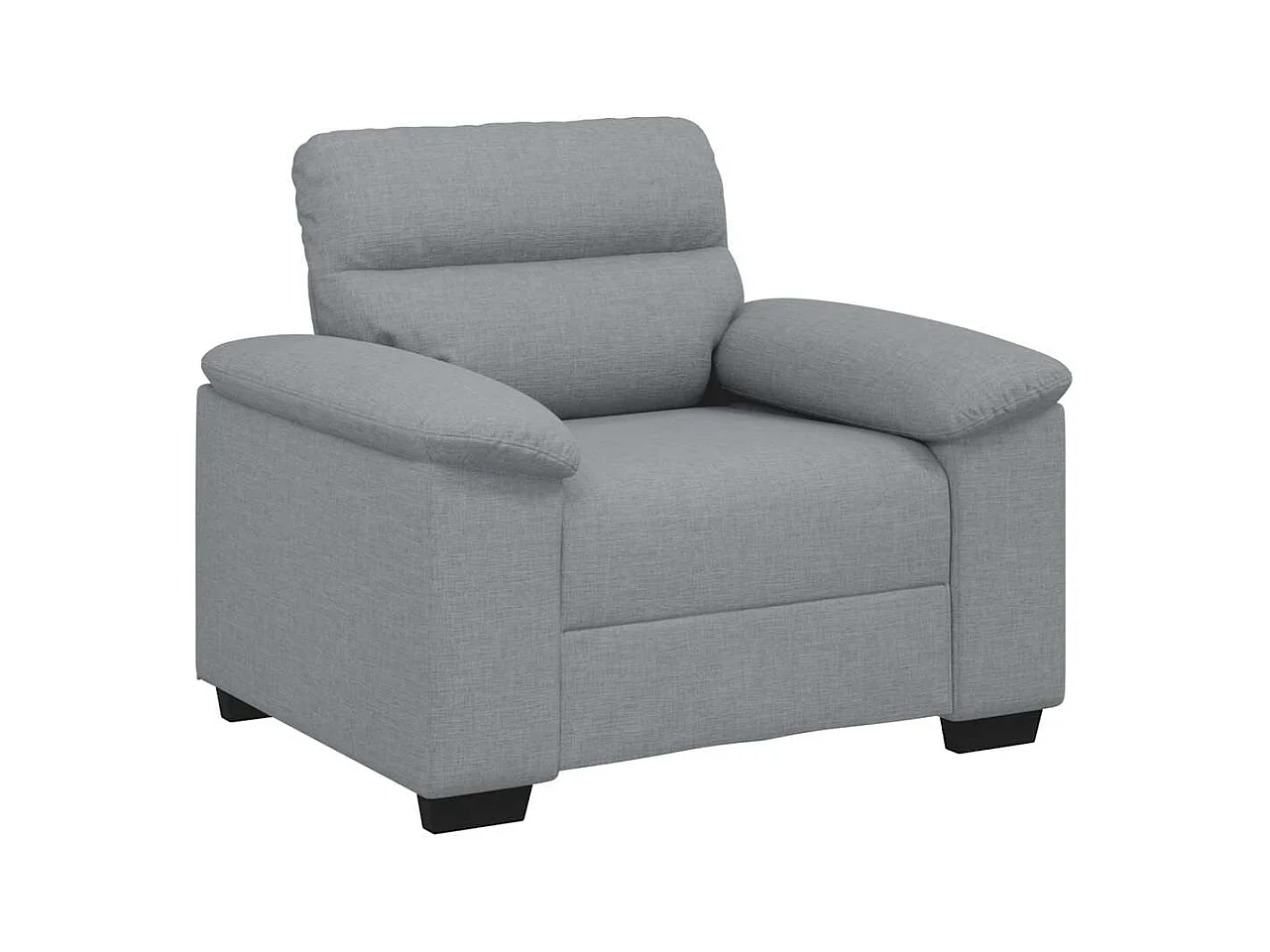 Lichtgrijze stoffen fauteuil 60 cm