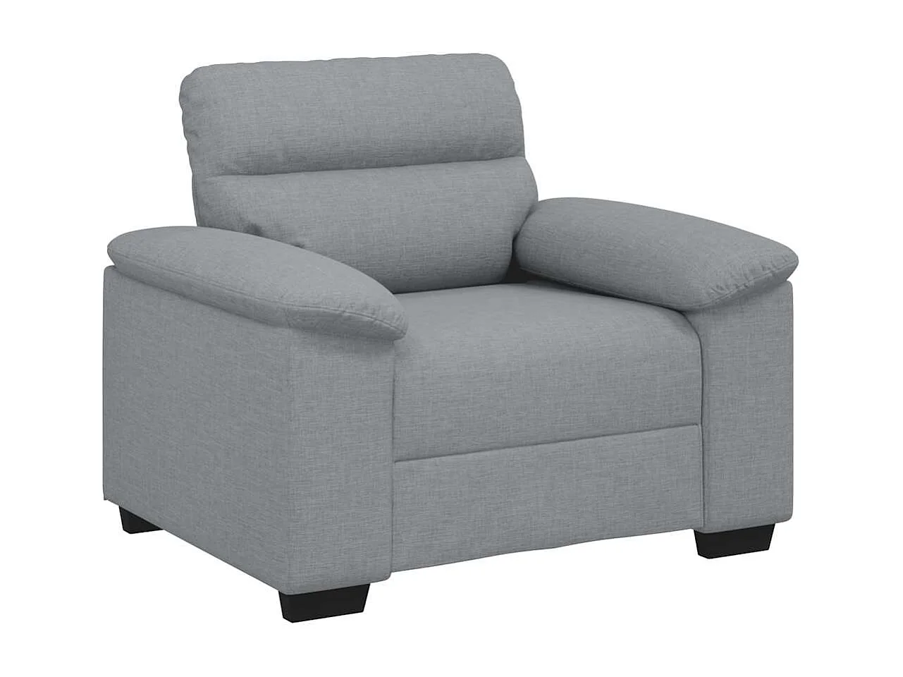 Fauteuil gris clair 60 cm tissu