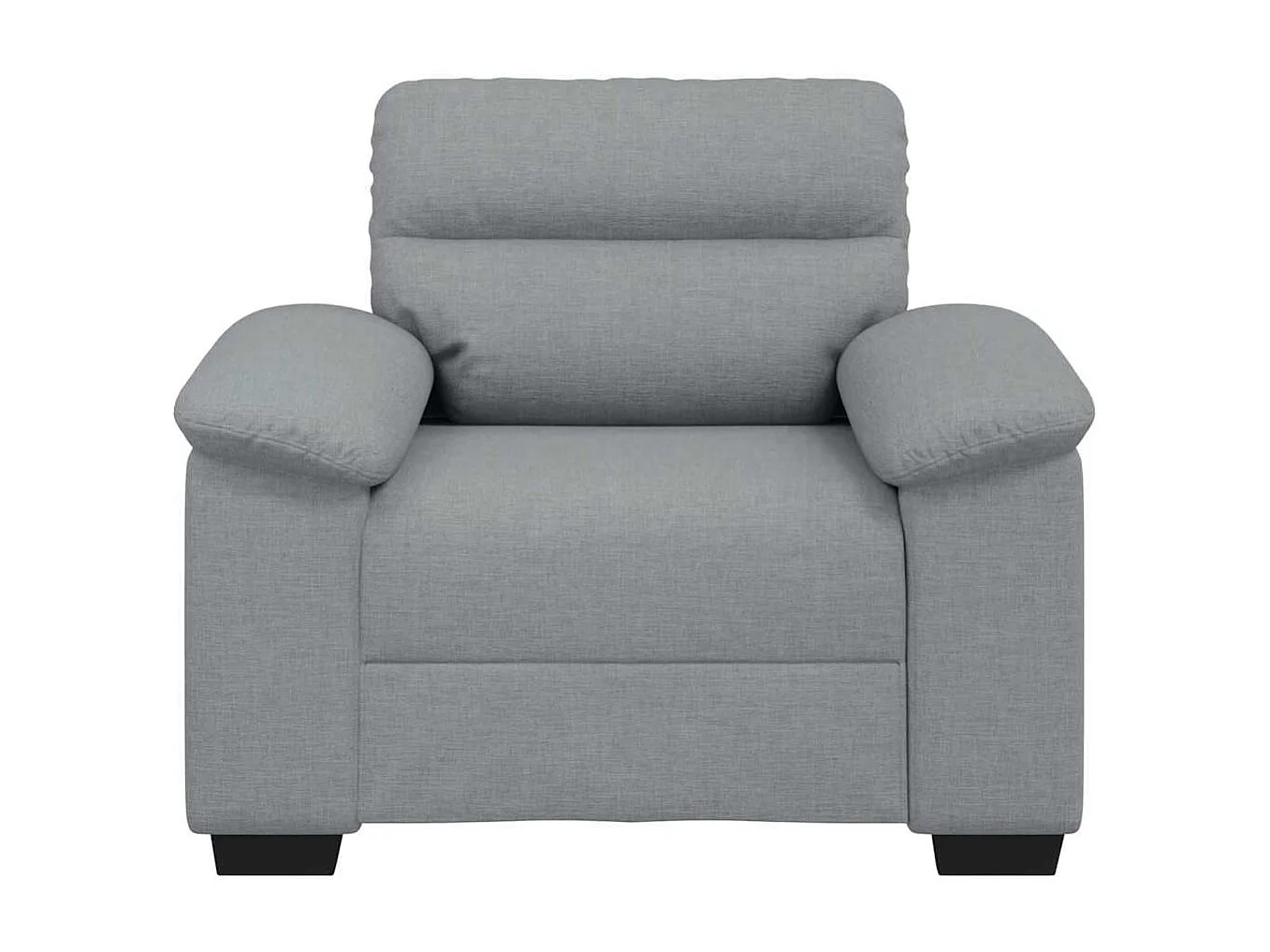 Fauteuil gris clair 60 cm tissu