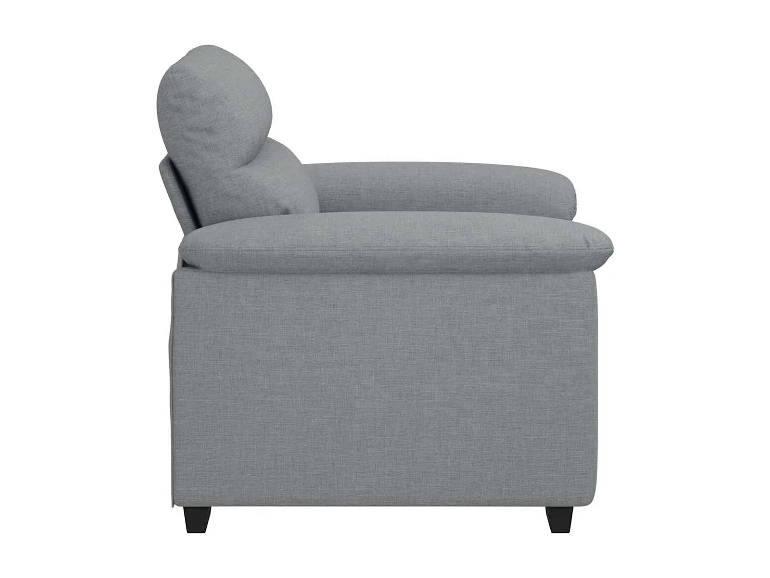 Fauteuil gris clair 60 cm tissu