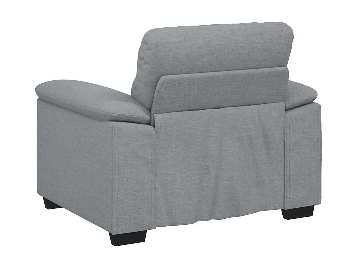 Fauteuil gris clair 60 cm tissu