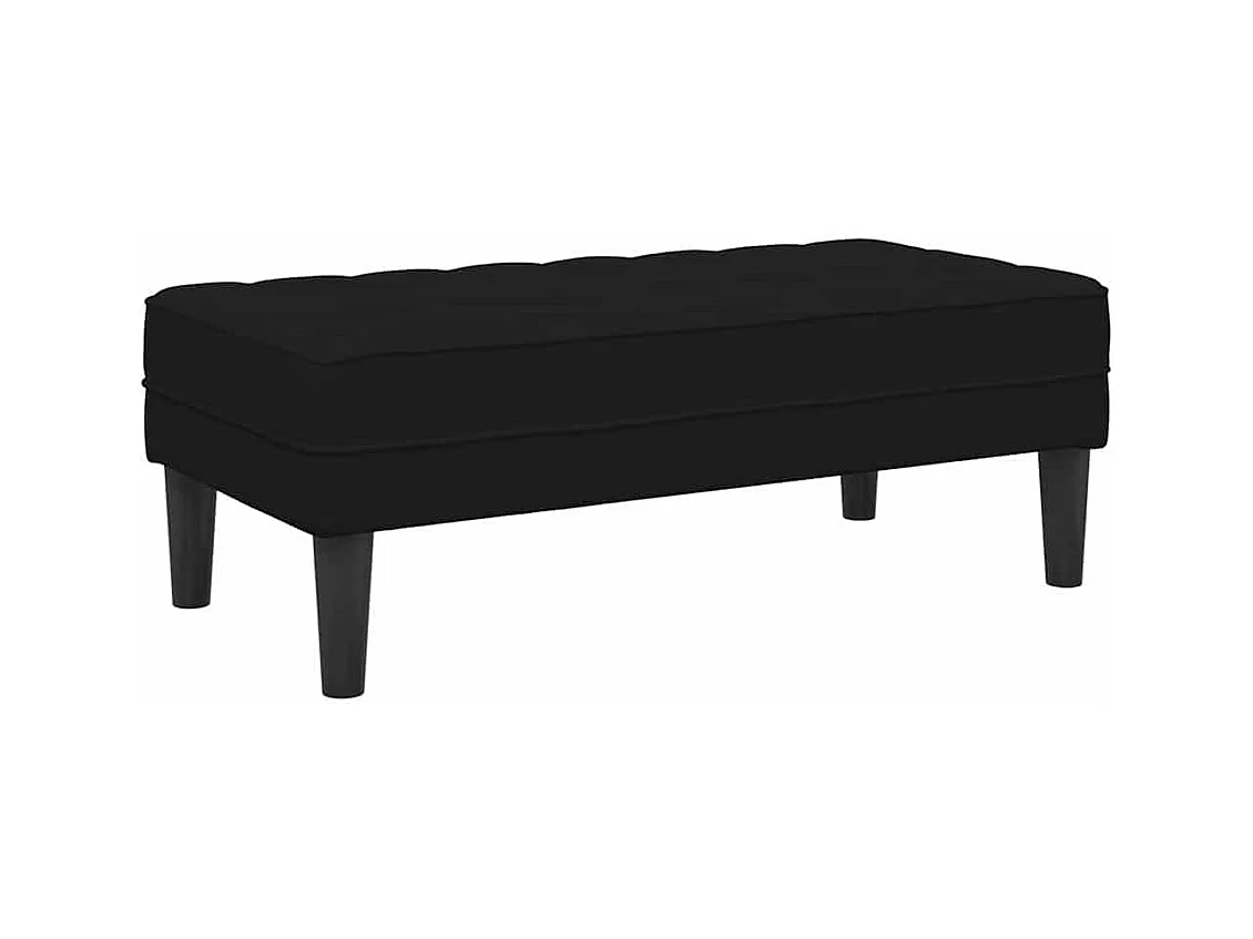 Set di divani 2 pezzi in nero, 173 x 131 x 67 cm, velluto