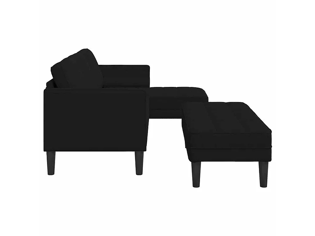 Ensemble de Canapés 2 pcs Noir 173 x 131 x 67 cm Velours