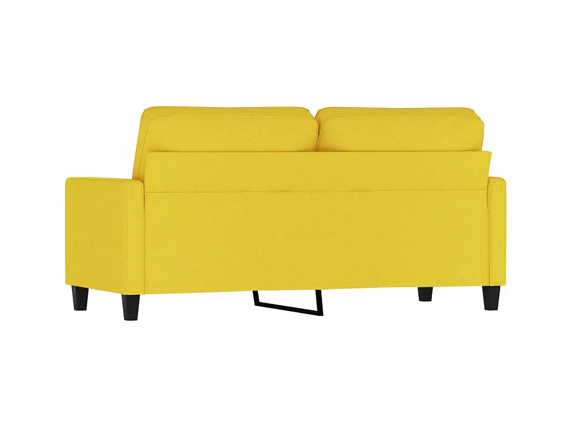Sofá 2 plazas Amarillo claro 140 cm Tela