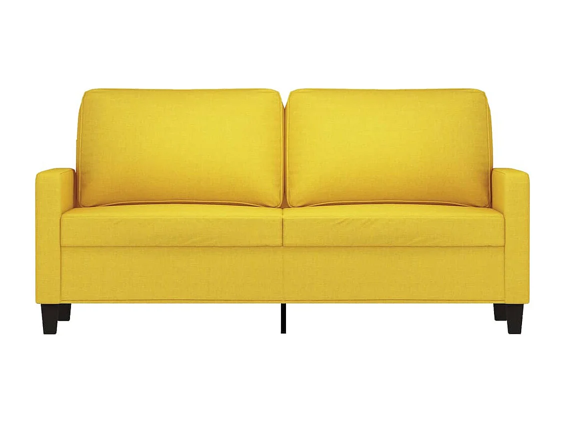 Sofá 2 plazas Amarillo claro 140 cm Tela