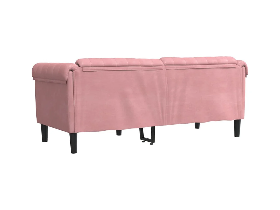 Divano a 2 posti in velluto rosa