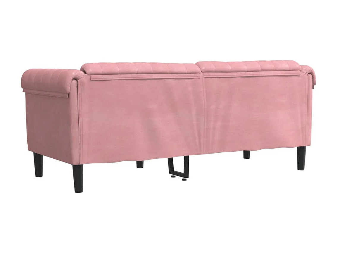 Canapé à 2 places rose velours