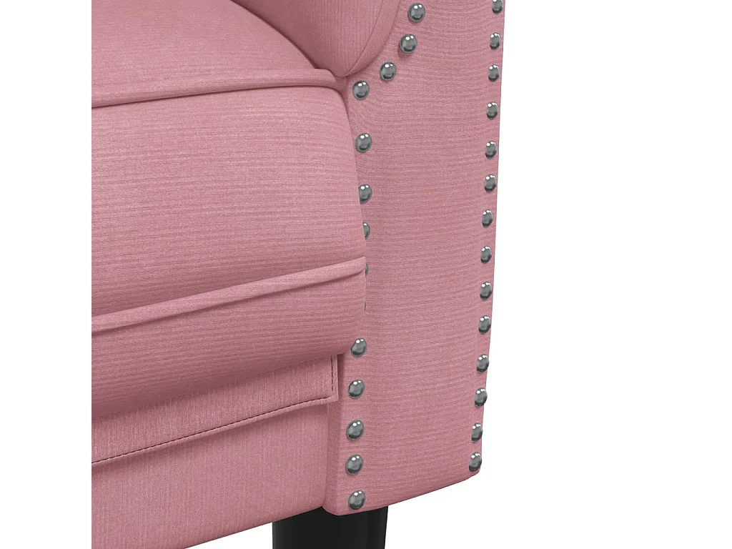 Canapé à 2 places rose velours