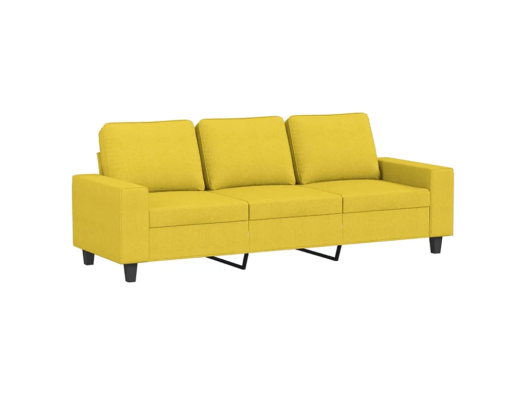 Ensemble de canapés 2 pcs jaune clair tissu