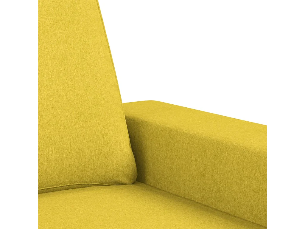 Ensemble de canapés 2 pcs jaune clair tissu