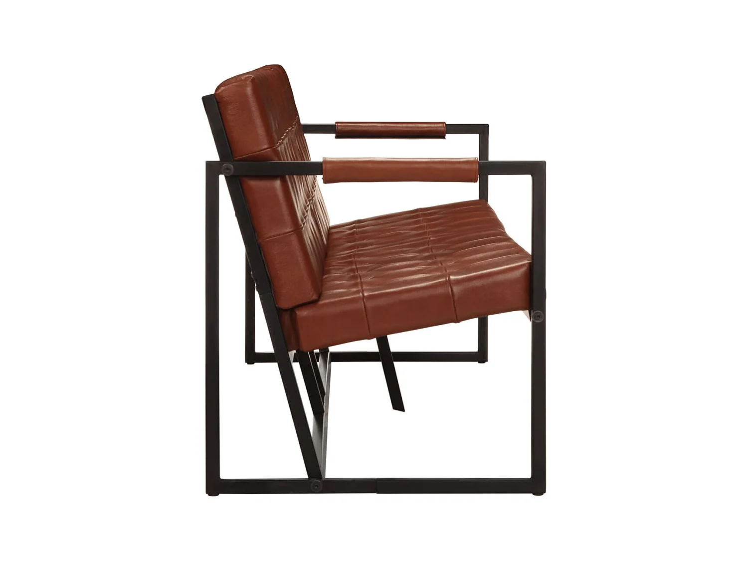 3-Sitzer-Sofa Braun Echtes Ziegenleder