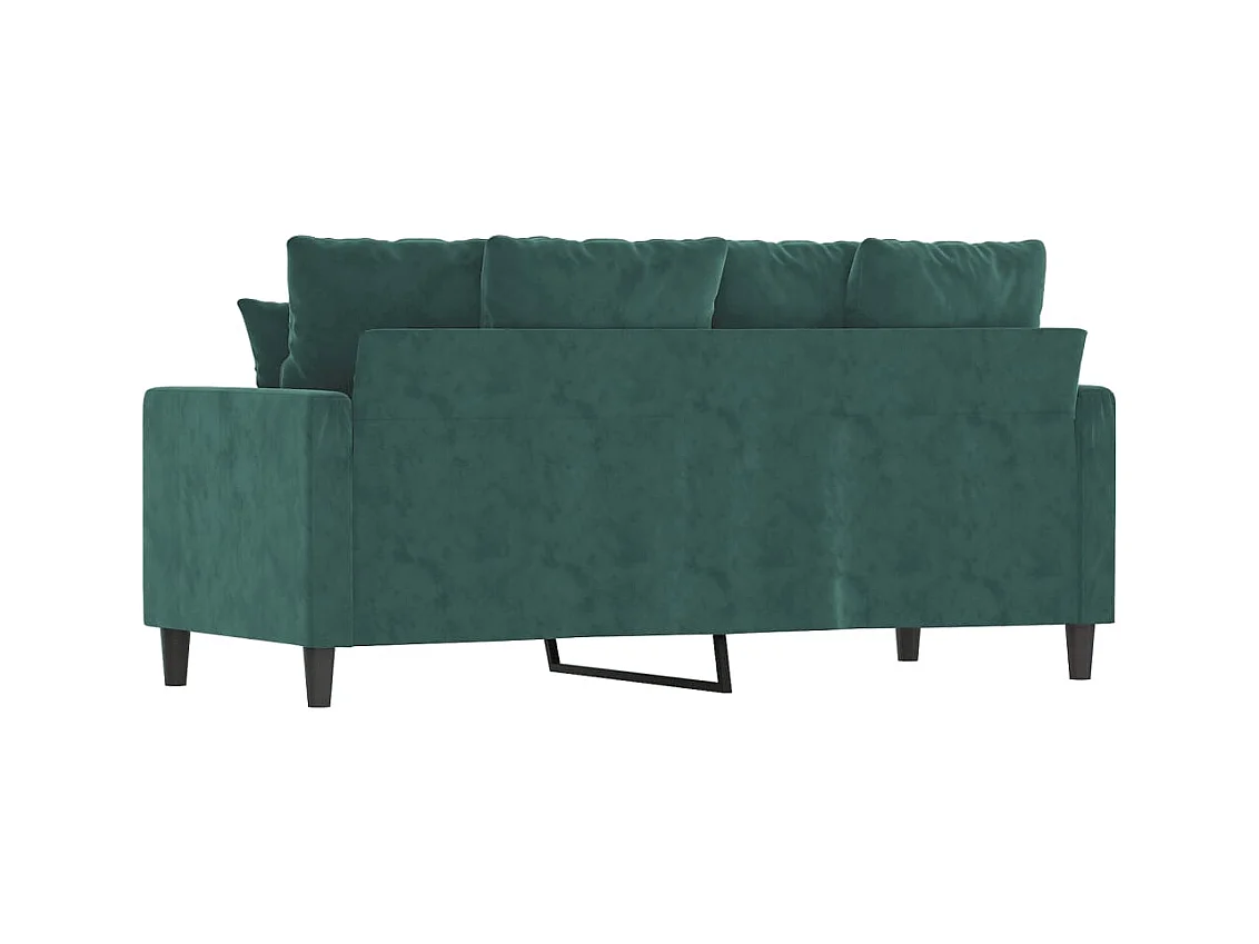 Donkergroene 2-zitsbank 140 cm fluweel