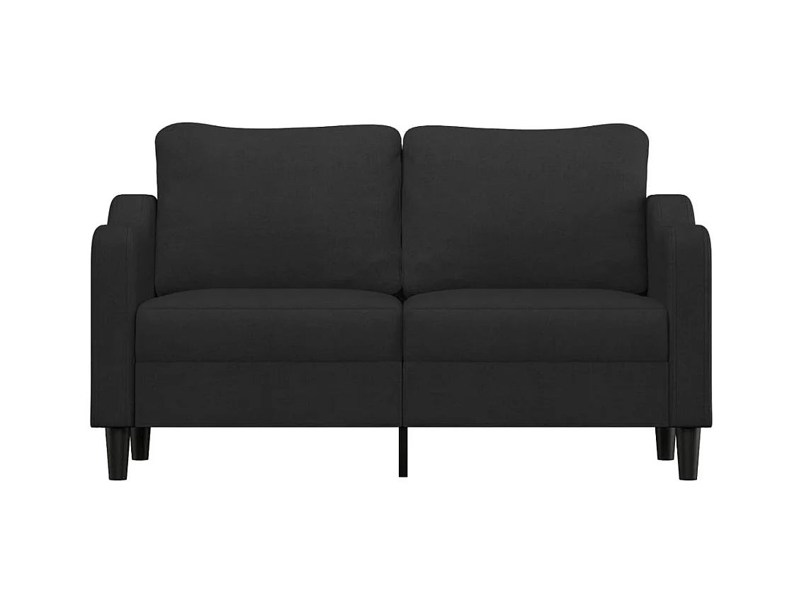 Sofá 2 plazas Tela Negro 140 cm