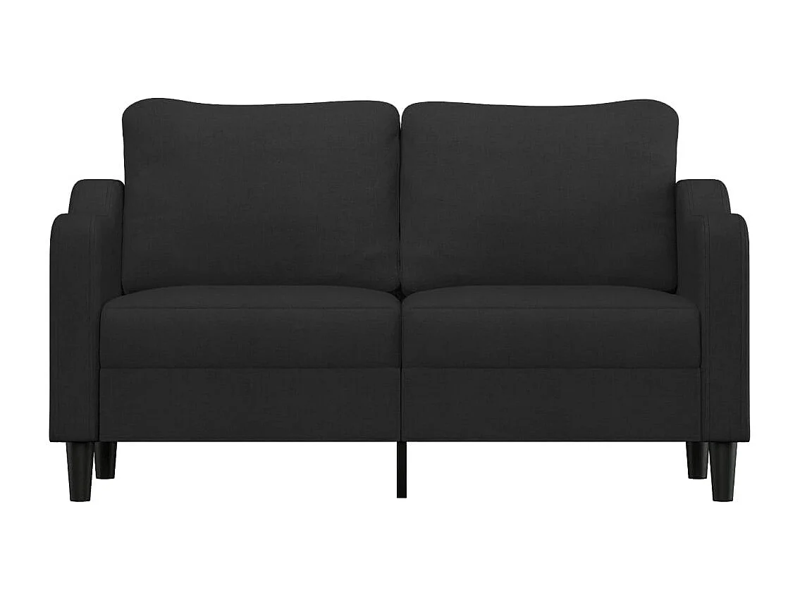 Sofá 2 plazas Tela Negro 140 cm