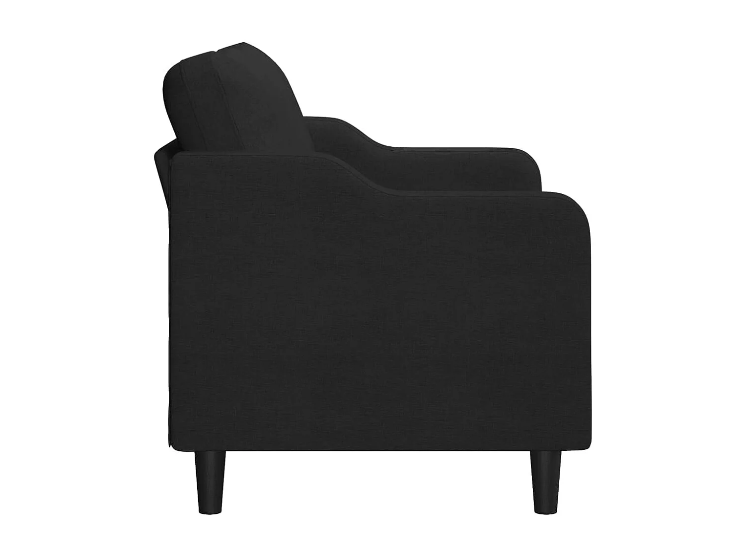 Sofá 2 plazas Tela Negro 140 cm