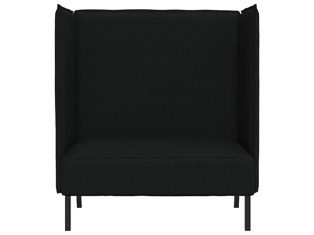 Canapé à Haut Dossier Noir 109 x 56 x 121 cm tissu