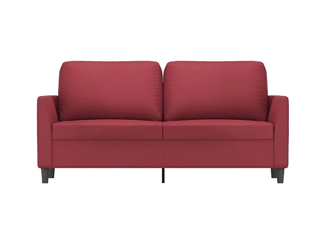 Divano 2 posti rosso bordeaux 140 cm in similpelle