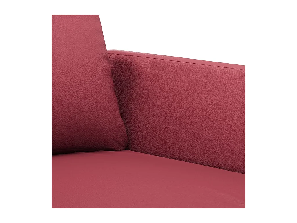 Divano 2 posti rosso bordeaux 140 cm in similpelle