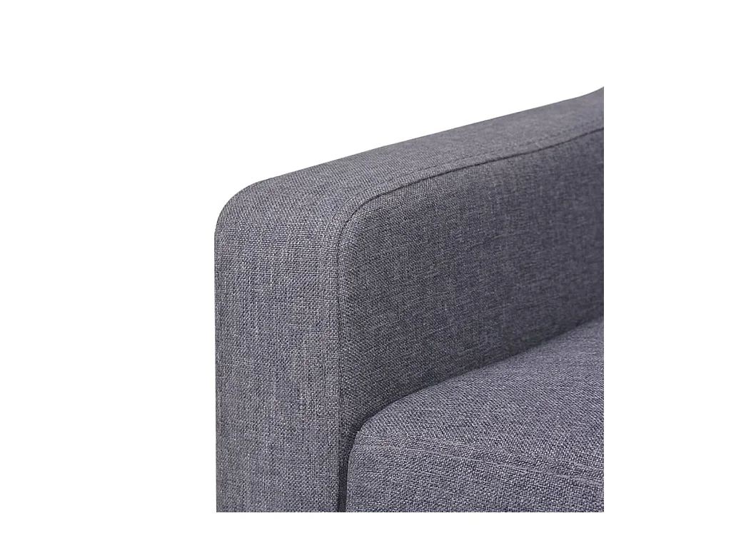 Sofá de 2 plazas en tela gris