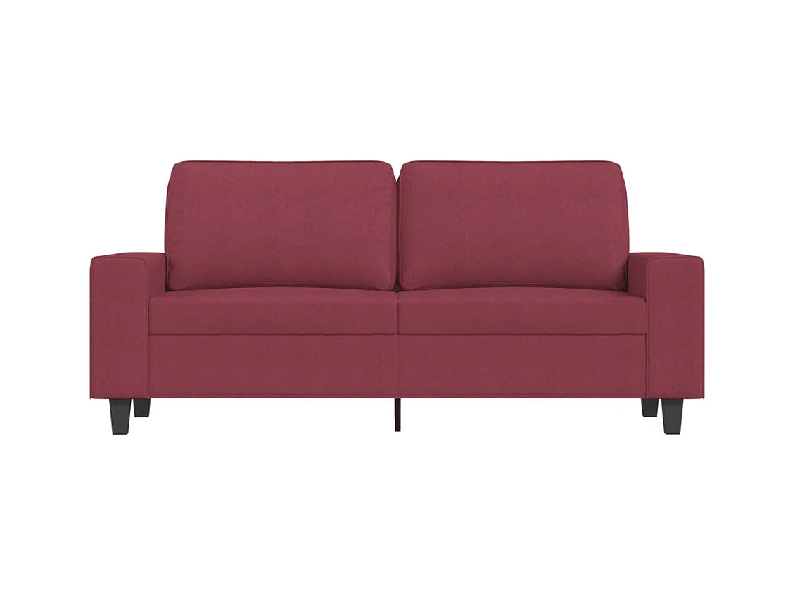 Divano 2 posti rosso bordeaux 140 cm Tessuto