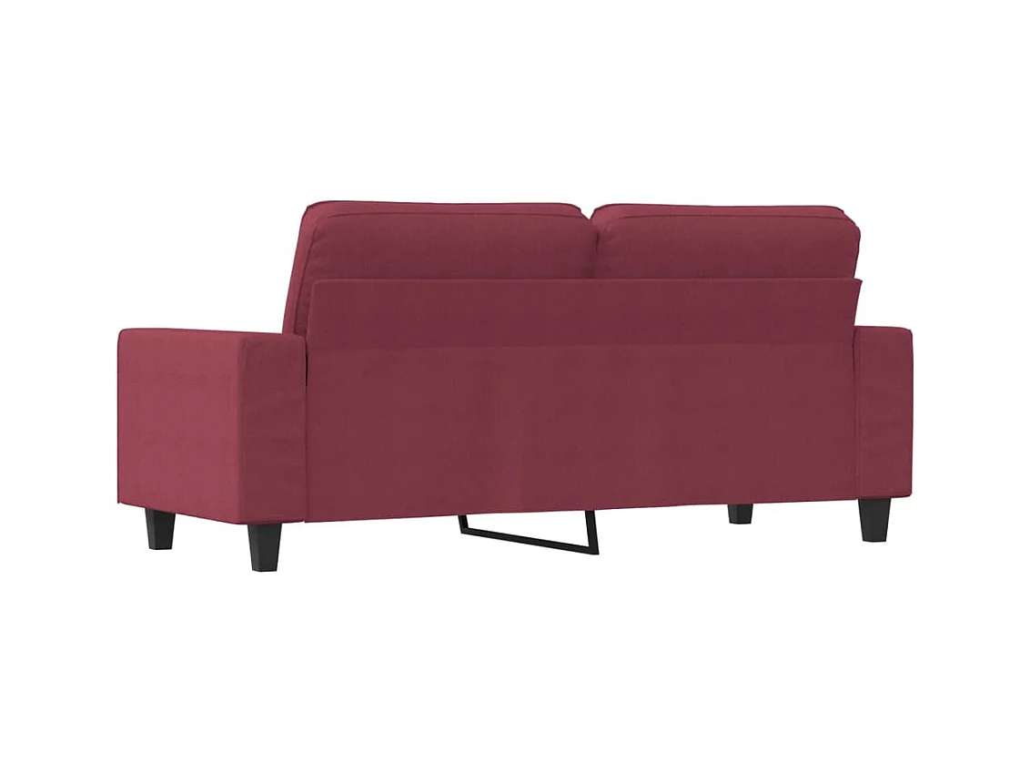 Divano 2 posti rosso bordeaux 140 cm Tessuto