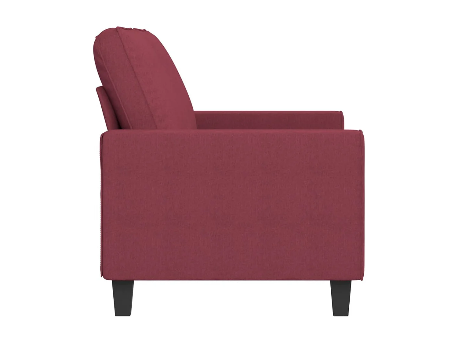 Canapé à 2 places Rouge bordeaux 140 cm Tissu